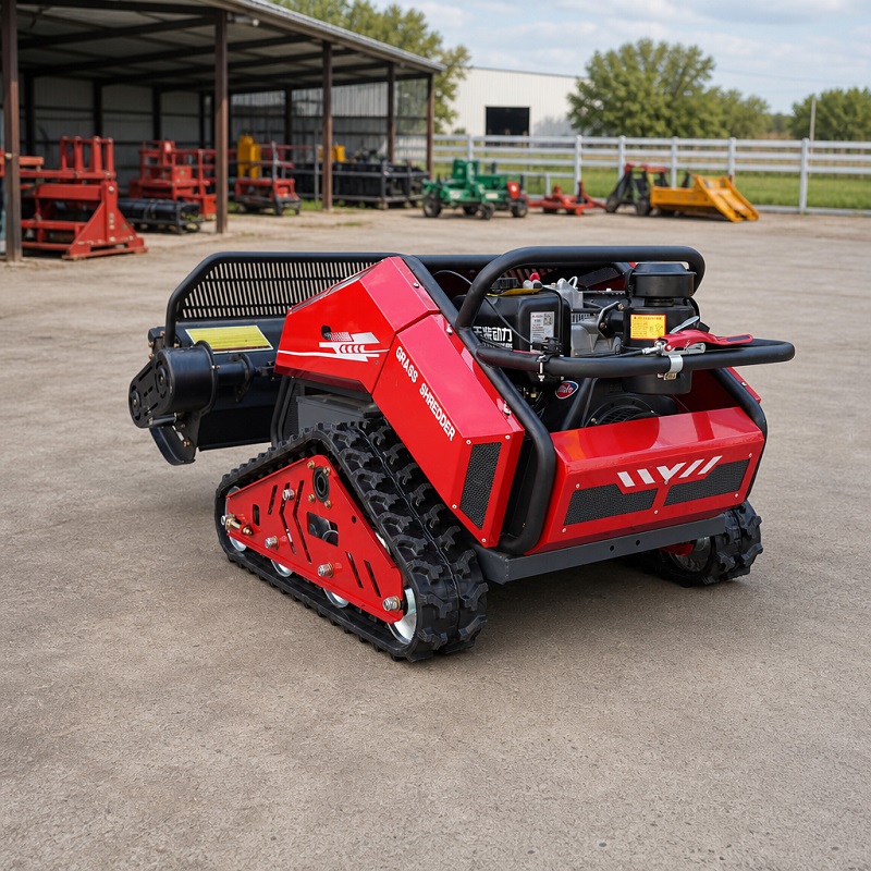 Motocultor multifuncional con orugas y control remoto