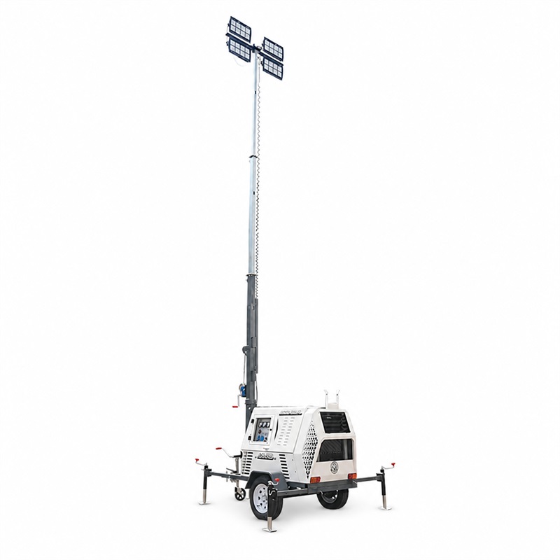 Torre de iluminación LED móvil diésel de 160.000 lm